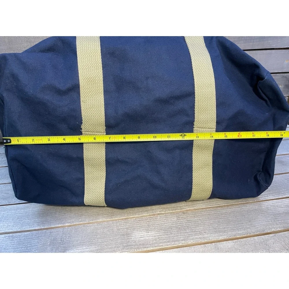 Vintage WPVI-TV 6 ABC Philadelphia News Duffel Bag Navy Blue Canvas Media Gear
